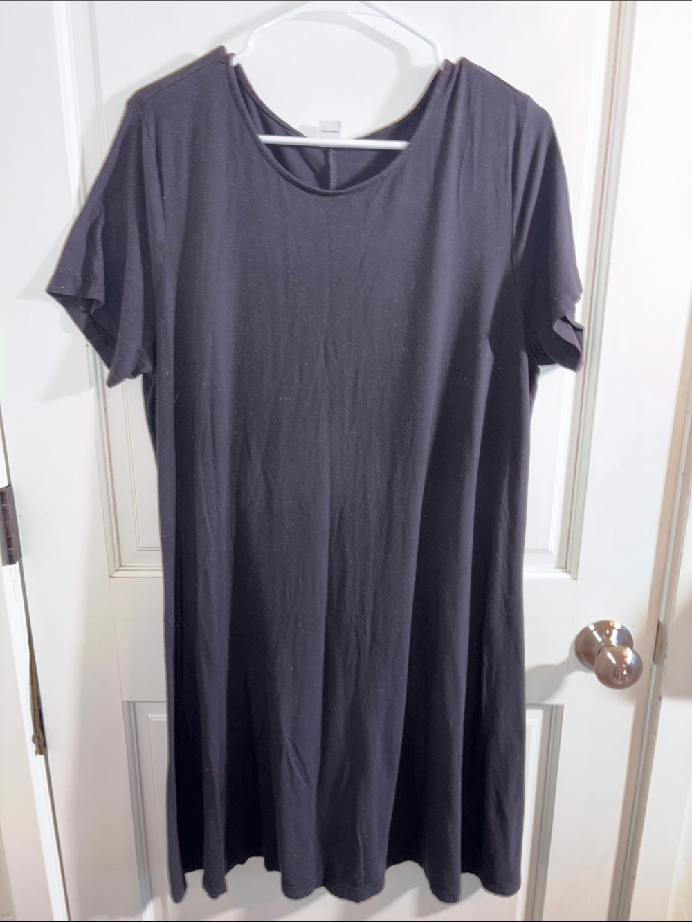 Old Navy Black Short-Sleeve Swing Dress